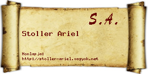 Stoller Ariel névjegykártya